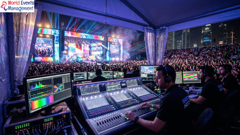 Concert production technical team.