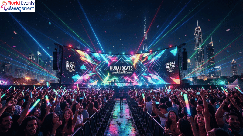 Outdoor LED screen concert.
