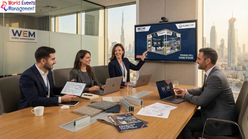 Team planning exhibit design.