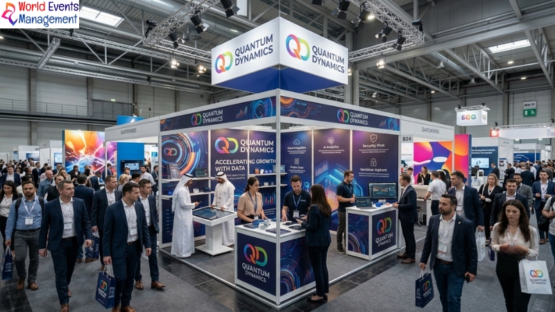 Branded booth interactions.