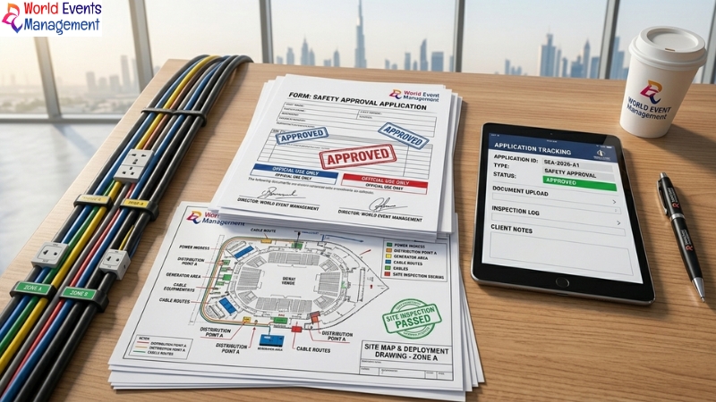 Approved event safety documents.