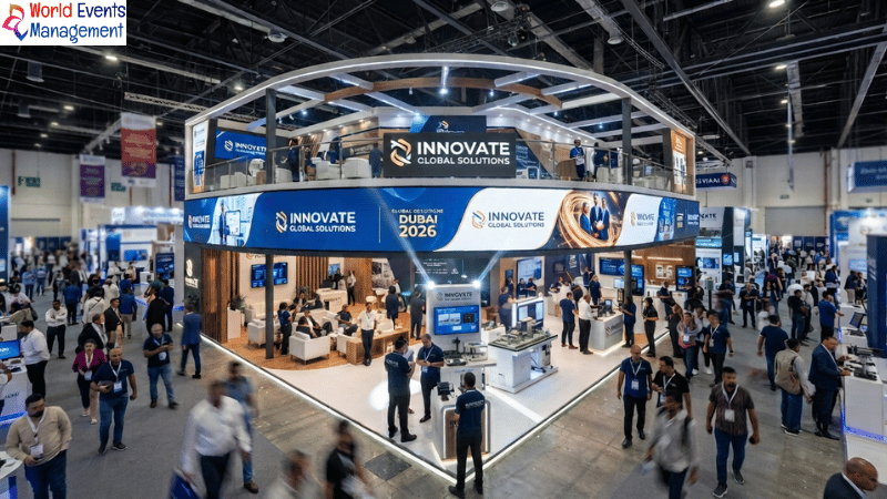 Double-decker exhibition stand Dubai.