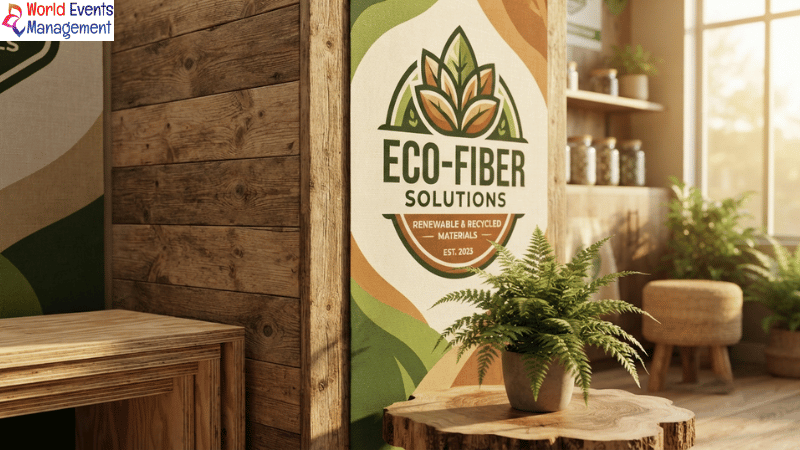 Sustainable exhibition stand materials.