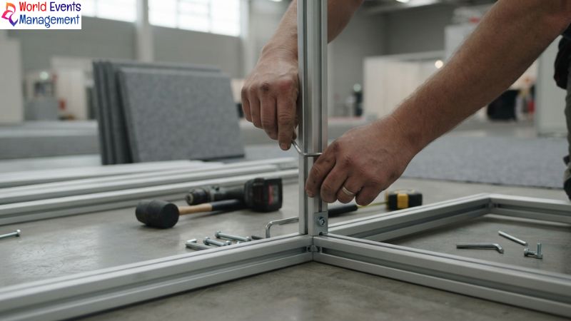 Exhibition stand frame assembly
