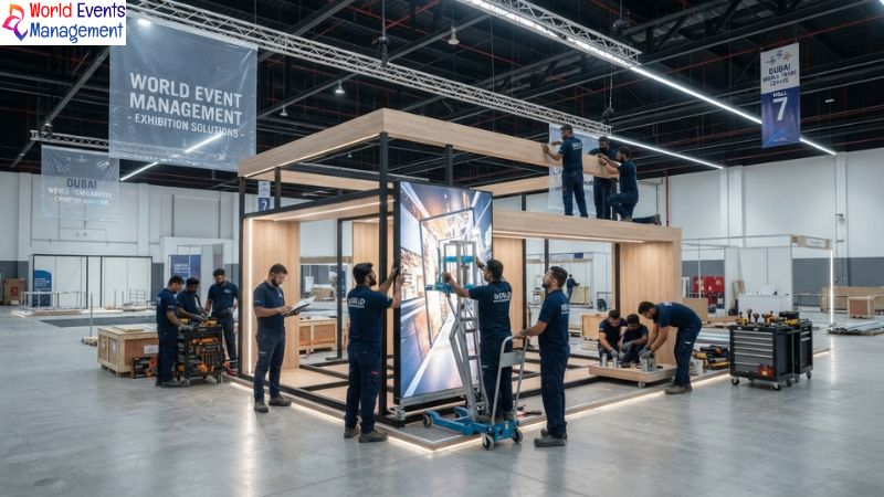 Exhibition stand venue installation.