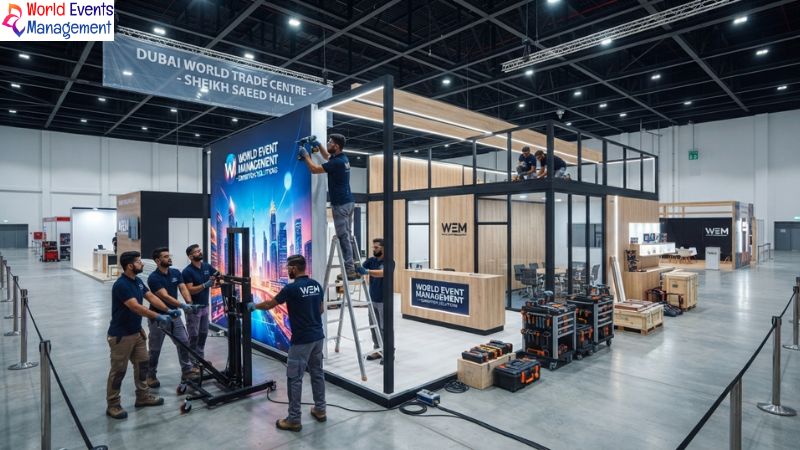 Exhibition stand venue installation.