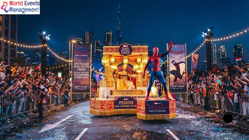 Spider-Man Dubai parade float