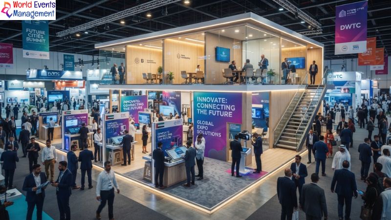 Double-decker exhibition stand design.