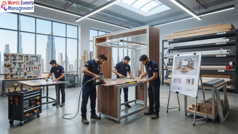 Exhibition stand construction workshop.