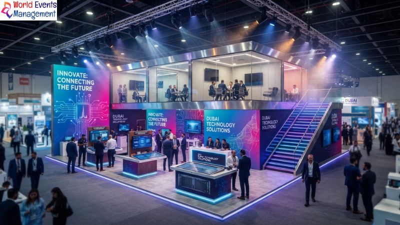 Double-decker exhibition stand Dubai.
