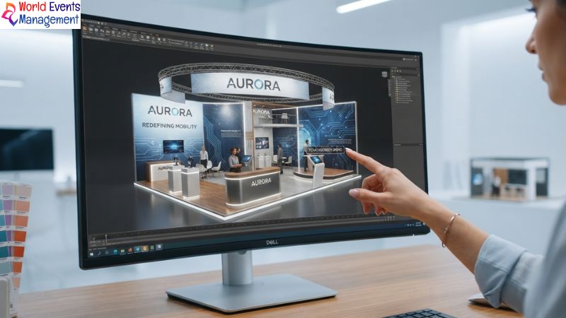 3D exhibition stand visualization.