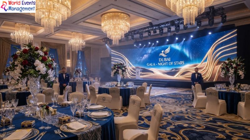 Corporate gala dinner event.