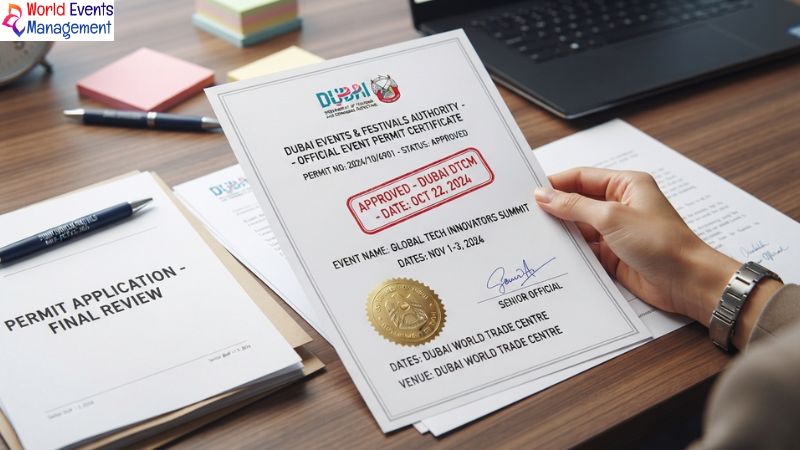 Official event permit document.