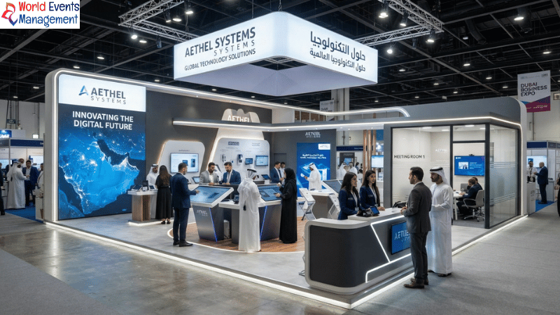 Custom technology exhibition booth