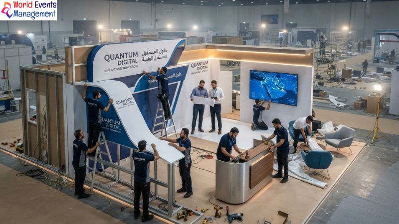 Exhibition stand installation Dubai