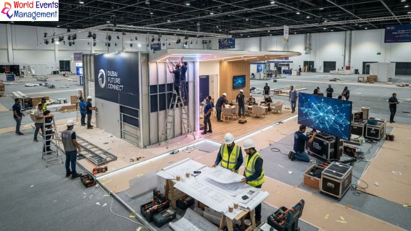 Exhibition stand installation Dubai