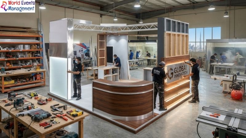 Exhibition stand construction workshop.