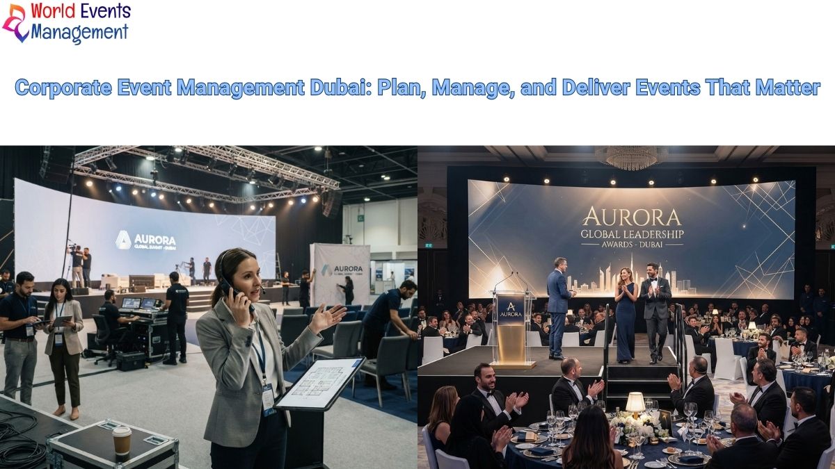 Event manager planning corporate event.